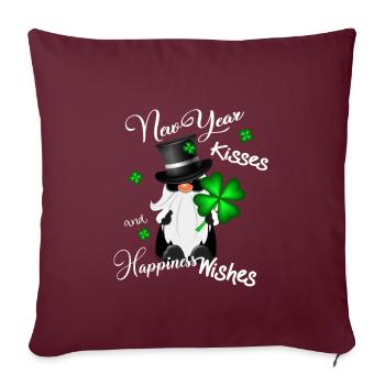 Bonne année, bonne chance dans la nouvelle année 2023 - Housse de coussin décorative 45 x 45 cm - bordeaux - Devant
