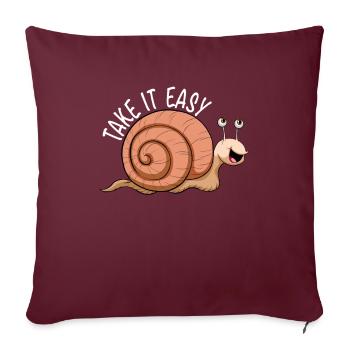 Coquille d'escargot nudibranch Snail Take It Easy - Housse de coussin décorative 45 x 45 cm - bordeaux - Devant