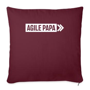 Scrum Master - Agile Papa - Sofakissenbezug 45 x 45 cm - Burgunderrot - Vorne