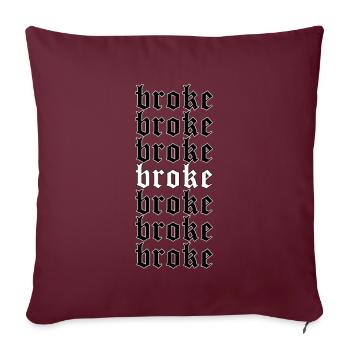 Broke Grunge Aesthetic Sad Eboy Egirl cadeau - Housse de coussin décorative 45 x 45 cm - bordeaux - Devant