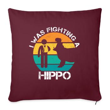 I Was Fighting A Hippo Arm Broken Arm Sling - Sofa pillowcase 17,3'' x 17,3'' (45 x 45 cm) - burgundy - Front