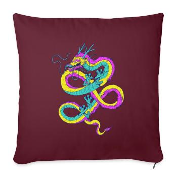 Pansexual Dragon Pan Pride Flag Pansexuality - Sofa pillowcase 17,3'' x 17,3'' (45 x 45 cm) - burgundy - Front