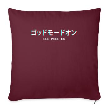 God Mode On Japanese Vaporwave Aesthetic cadeau - Housse de coussin décorative 45 x 45 cm - bordeaux - Devant