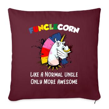 Funclecorn Like A Normal Onkel Only More Awesome - Sofakissenbezug 45 x 45 cm - Burgunderrot - Vorne
