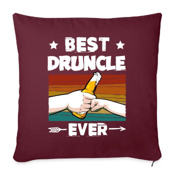 Best Druncle Ever Bier Säufer Onkel Geschenk - Sofakissenbezug 45 x 45 cm - Burgunderrot - Vorne