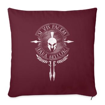 Sparta - Si Vis Pacem Para Bellum - Sofakissenbezug 45 x 45 cm - Burgunderrot - Vorne