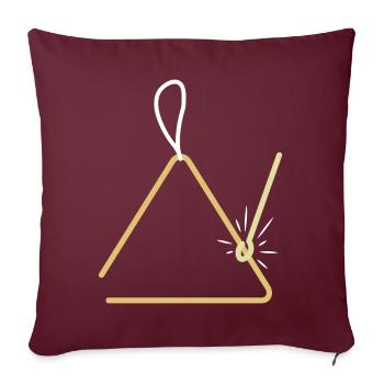 Triangel Joueur - Housse de coussin décorative 45 x 45 cm - bordeaux - Devant