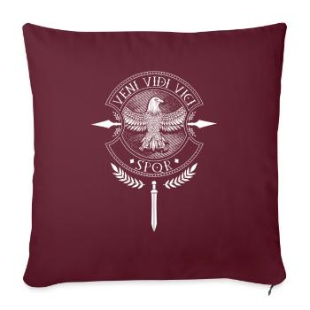 Gladius et Aigle - Veni Vidi Vici - Housse de coussin décorative 45 x 45 cm - bordeaux - Devant