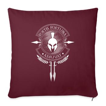 Fortis Fortuna Adiuvat - Latin - Housse de coussin décorative 45 x 45 cm - bordeaux - Devant