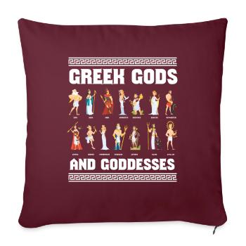 Greek Gods And Goddesses Grecs - Housse de coussin décorative 45 x 45 cm - bordeaux - Devant