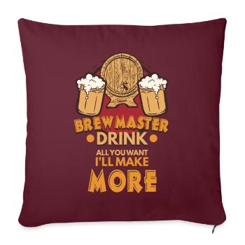 Brewmaster Drink Brauen Brauerei Bier Bierfreund - Sofakissenbezug 45 x 45 cm - Burgunderrot - Vorne