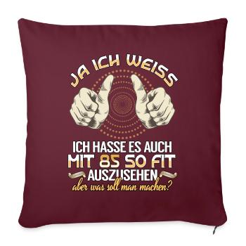 85. Geburtstag 85 Jahre Geburtstag Geschenkidee - Sofakissenbezug 45 x 45 cm - Burgunderrot - Vorne