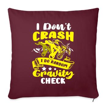 Cyclotouriste Crash Random Gravity Check - Housse de coussin décorative 45 x 45 cm - bordeaux - Devant