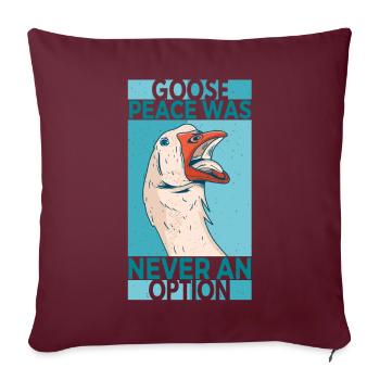 Goose Peace Was Never An Option Oies - Housse de coussin décorative 45 x 45 cm - bordeaux - Devant