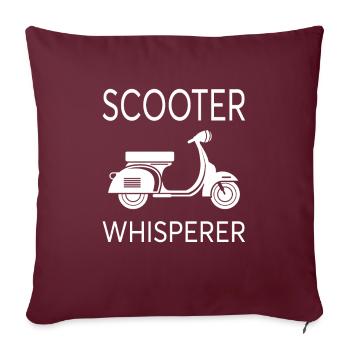 Scooter scooter scooter scooter murmure - Housse de coussin décorative 45 x 45 cm - bordeaux - Devant