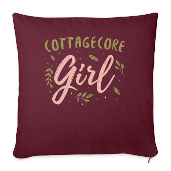 Cottagecore Aesthetic Cottagecore Girl Goblincore - Sofakissenbezug 45 x 45 cm - Burgunderrot - Vorne