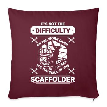 Scaffolder Builder Gerüstbauer Baugerüst Beruf - Sofakissenbezug 45 x 45 cm - Burgunderrot - Vorne