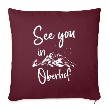Oberhof Ski ski Thüringer Wald Snowboarden - Housse de coussin décorative 45 x 45 cm - bordeaux - Devant