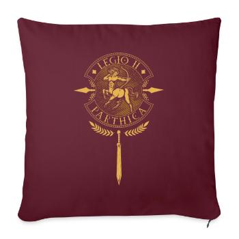 Legio II Parthica - Römische Legion - Sofakissenbezug 45 x 45 cm - Burgunderrot - Vorne