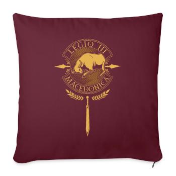 Legio IIII Macedonica - Römische Legion - Sofakissenbezug 45 x 45 cm - Burgunderrot - Vorne