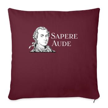 Emmanuel Kant: Sapere Aude - Housse de coussin décorative 45 x 45 cm - bordeaux - Devant