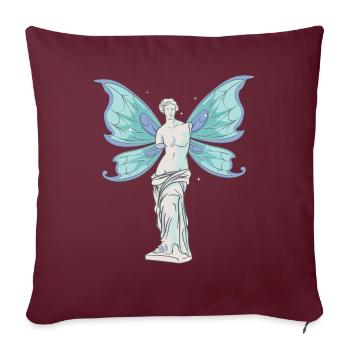 Fairycore Esthétique Fée Vénus De Milo Statue - Housse de coussin décorative 45 x 45 cm - bordeaux - Devant