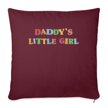 Kidcore Esthétique Daddy’s Little Girl Nostalgie - Housse de coussin décorative 45 x 45 cm - bordeaux - Devant