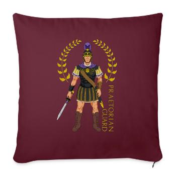 Garde de l’empereur romain - Garde prétorienne - Housse de coussin décorative 45 x 45 cm - bordeaux - Devant