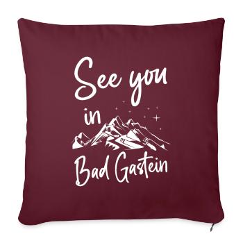 Bad Gastein Skifahren Berg Snowboarden Österreich - Sofakissenbezug 45 x 45 cm - Burgunderrot - Vorne