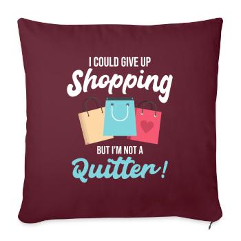 Je pourrais abandonner le shopping Einkaufen - Housse de coussin décorative 45 x 45 cm - bordeaux - Devant