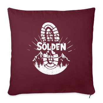 Sölden Skifahren Tirol Snowboarden Österreich - Sofakissenbezug 45 x 45 cm - Burgunderrot - Vorne