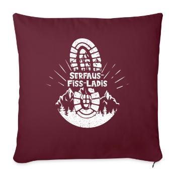 Serfaus-Fiss-Ladis Skifahren Tirol Ski Österreich - Sofakissenbezug 45 x 45 cm - Burgunderrot - Vorne