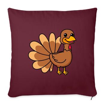 Truthan Comic Animal - Housse de coussin décorative 45 x 45 cm - bordeaux - Devant
