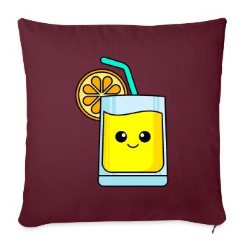 Limonade Comic - Sofakissenbezug 45 x 45 cm - Burgunderrot - Vorne
