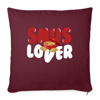 Snus Lover Tabac Nicotine - Housse de coussin décorative 45 x 45 cm - bordeaux - Devant