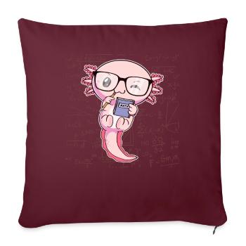 Kawaii Axolotl Pun Lustig Math Mathematik Geschenk - Sofakissenbezug 45 x 45 cm - Burgunderrot - Vorne