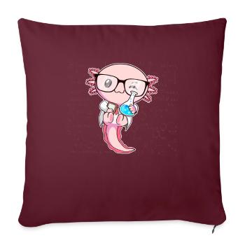 Kawaii Axolotl Science Drôle Physique Chimie G - Housse de coussin décorative 45 x 45 cm - bordeaux - Devant