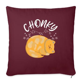 Niedliches Chonky Chonk Katzenliebhaber Geschenk - Sofakissenbezug 45 x 45 cm - Burgunderrot - Vorne