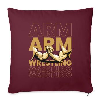 Bras de fer Presse à bras - Housse de coussin décorative 45 x 45 cm - bordeaux - Devant