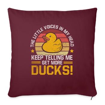 Canard grinçant Bain Canard Canard Canard Canards - Housse de coussin décorative 45 x 45 cm - bordeaux - Devant