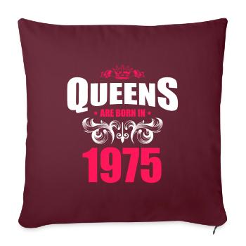Queens born in 1975 - Sofakissenbezug 45 x 45 cm - Burgunderrot - Vorne