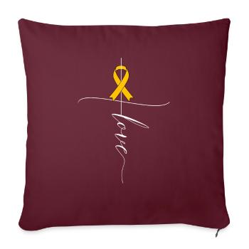 Annexe Cancer Conscience Amour Amber Ribbon Ge - Housse de coussin décorative 45 x 45 cm - bordeaux - Devant