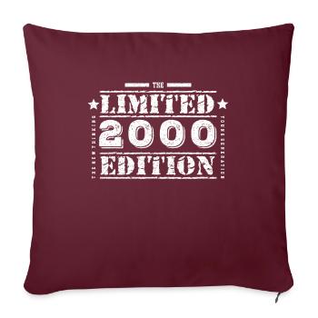 22 ans 2000 Édition Limitée 22ème anniversaire - Housse de coussin décorative 45 x 45 cm - bordeaux - Devant