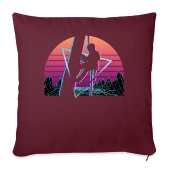 Arboriste Vaporwave Esthétique Rétro - Housse de coussin décorative 45 x 45 cm - bordeaux - Devant