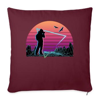 Birdwatcher Birdwatching Vaporwave Aesthetic - Sofakissenbezug 45 x 45 cm - Burgunderrot - Vorne