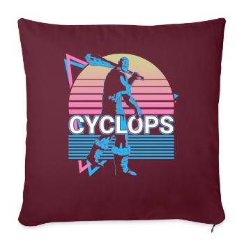 Cyclope Cadeau de mythologie grecque - Housse de coussin décorative 45 x 45 cm - bordeaux - Devant