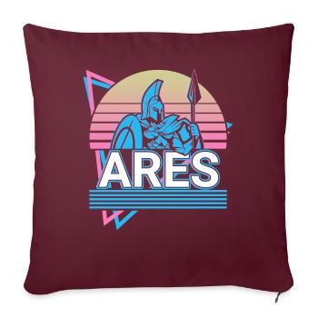 Ares Griechischer Gott Krieg Geschenk - Sofakissenbezug 45 x 45 cm - Burgunderrot - Vorne
