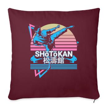 Shotokan Karate Japanische Kampfsportarten Retro - Sofakissenbezug 45 x 45 cm - Burgunderrot - Vorne