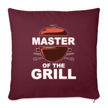 Master Of The Grill Grill Lovers Hobby Griller - Housse de coussin décorative 45 x 45 cm - bordeaux - Devant