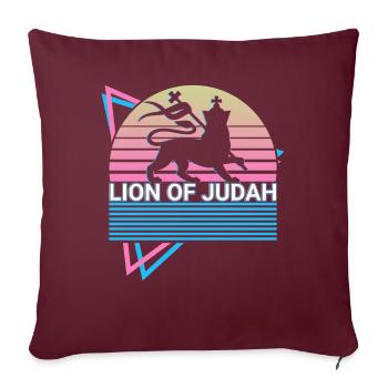 Löwe von Juda Jude Jude Hebräisch Israelit Israel - Sofakissenbezug 45 x 45 cm - Burgunderrot - Vorne